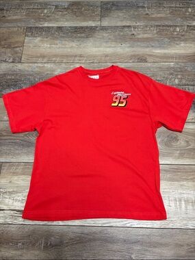NWOT Disney Pixar Cars Lightning McQueen T Shirt Red Small